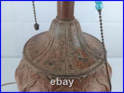 Antique 1920s Miller Lamp Large And Heavy Art Deco Painted Metal Body