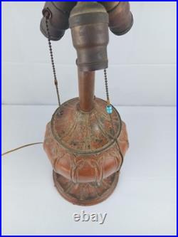 Antique 1920s Miller Lamp Large And Heavy Art Deco Painted Metal Body