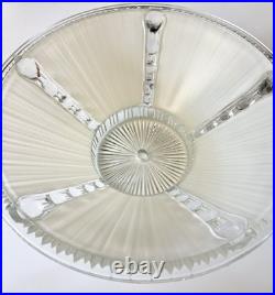 Antique 1930s 1940s Art Deco Nouveau Bubble Glass Machine Age Ceiling Light Vtg