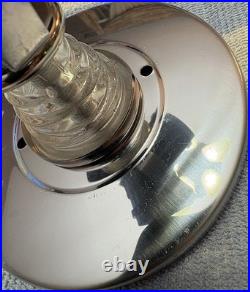 Antique 1930s 40s Art Deco Machine Age Green Ceiling Light Fixture Federal Stars