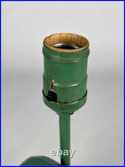 Antique 1930s Art Deco Gazelle Ibex Roman Green Lamp Nuart Frankart Style