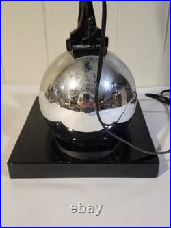 Antique 1930s Art Deco Greenie After Frankart Lady 28 Metal and Chrome Lamp