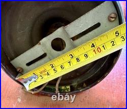 Antique 1930s Schoolhouse Pendant Light Milk Glass Globe Brass Porcelain Socket