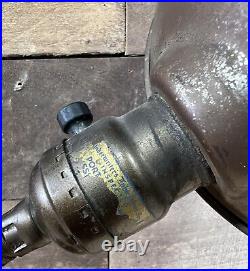 Antique 1940 art deco desk lamp metal bending arm cast iron base