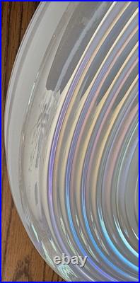 Antique 30s 40s Art Deco Saturn Rings Rainbow Ceiling Light Fixture Multicolor