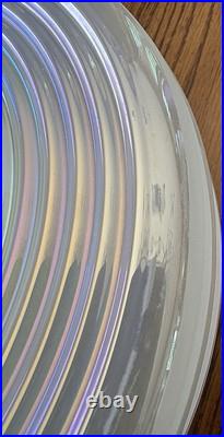 Antique 30s 40s Art Deco Saturn Rings Rainbow Ceiling Light Fixture Multicolor