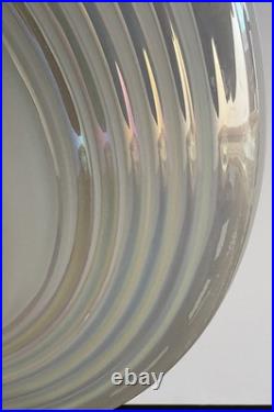 Antique 30s 40s Art Deco Saturn Rings Rainbow Ceiling Light Fixture Multicolor