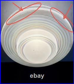 Antique 30s 40s Art Deco Saturn Rings Rainbow Ceiling Light Fixture Multicolor