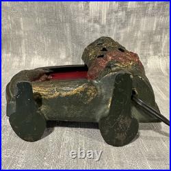 Antique A W REISER 1930s Peacock Lamp Cast Iron ART DECO Radio Desk Mood Light