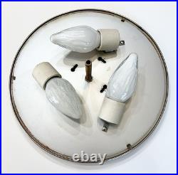 Antique Art Deco 1930s 40s Machine Age Lightolier Flush Dome Swirl Ceiling Light Antique Art Deco 1930s 40s Machine Age Lightolier Flush Dome Swirl Ceiling Light