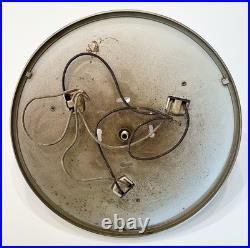 Antique Art Deco 1930s 40s Machine Age Lightolier Flush Dome Swirl Ceiling Light