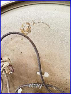 Antique Art Deco 1930s 40s Machine Age Lightolier Flush Dome Swirl Ceiling Light