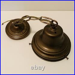 Antique Art Deco 1930s Milk Glass Skyscraper Ceiling Light Lamp Shade