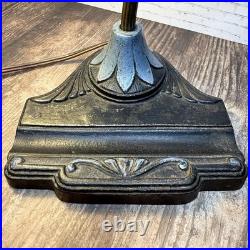 Antique Art Deco ART METAL GUILD BKLN NY Gooseneck Uno Shade WORKING Table Lamp