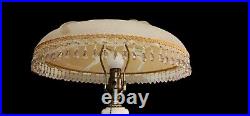 Antique Art Deco Alabaster Marble Eagle/bird Lamp W Nouveau Original Glass Shade