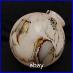 Antique Art Deco Beautiful Pink Globe Marbled Glass Lamp Shade
