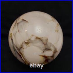 Antique Art Deco Beautiful Pink Globe Marbled Glass Lamp Shade