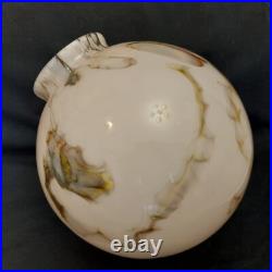 Antique Art Deco Beautiful Pink Globe Marbled Glass Lamp Shade
