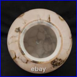 Antique Art Deco Beautiful Pink Globe Marbled Glass Lamp Shade