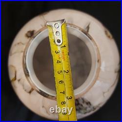 Antique Art Deco Beautiful Pink Globe Marbled Glass Lamp Shade