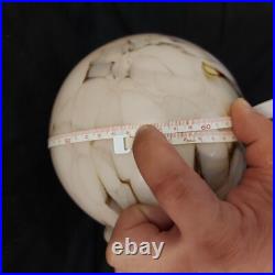 Antique Art Deco Beautiful Pink Globe Marbled Glass Lamp Shade