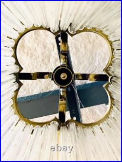 Antique Art Deco Brass & Glass Rod Beautiful Ceiling Hanging Chandelier Lamp