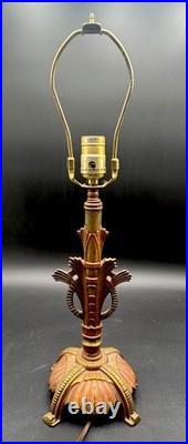 Antique Art Deco Bronze Nude Table Lamp J. J. Braze Co