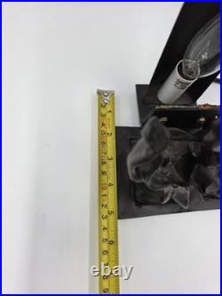 Antique Art Deco Bronze Statue Sculpture Lady Flame Leaper Ferdinand Priess Lamp