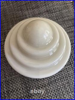 Antique Art Deco Cased Glass Light Shade FABULOUS 3 Fitter Layer Cake Atomic