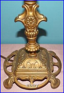 Antique Art Deco Cast Iron Table Lamp Base, Double Socket Pull Chain, E560