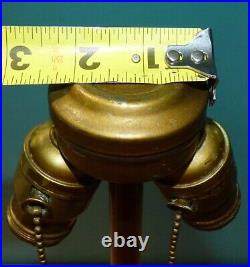 Antique Art Deco Cast Iron Table Lamp Base, Double Socket Pull Chain, E560