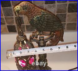 Antique Art Deco Cast Metal Parrot Table Lamp. Nice. Newly period wiring. Nice