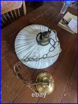 Antique Art Deco Chandelier Hanging Pendant Swag Light Fixture Lamp