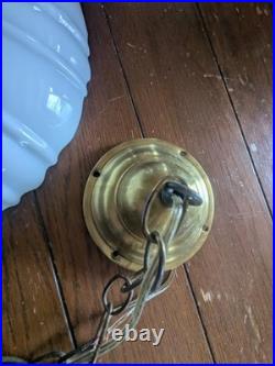 Antique Art Deco Chandelier Hanging Pendant Swag Light Fixture Lamp