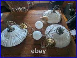 Antique Art Deco Chandelier Hanging Pendant Swag Light Fixture Lamp