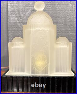 Antique Art Deco Desk Lamp Night Light Architectural Form Tiered 1930's