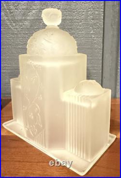 Antique Art Deco Desk Lamp Night Light Architectural Form Tiered 1930's