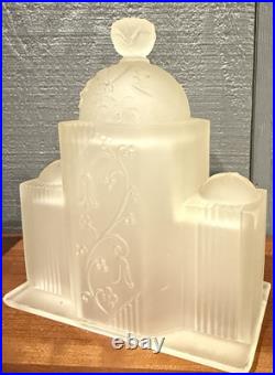 Antique Art Deco Desk Lamp Night Light Architectural Form Tiered 1930's