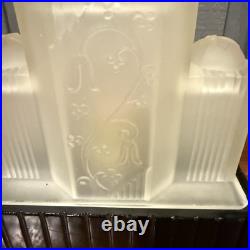 Antique Art Deco Desk Lamp Night Light Architectural Form Tiered 1930's