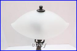 Antique Art Deco FLYING NUDE LADY LAMP GLASS SHADE FRENCH FIGURAL WOMAN VTG
