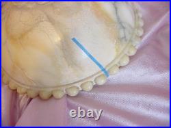 Antique Art Deco Figural Lady Lamp Original Vintage Alabaster Shade Italian