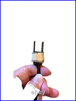 Antique Art Deco Figural Lady Tulip Lamp Spelter Bronze Tone 2-Light 14.25 Work