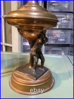 Antique Art Deco Figural Man Male Lamp