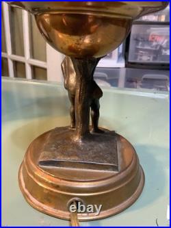 Antique Art Deco Figural Man Male Lamp