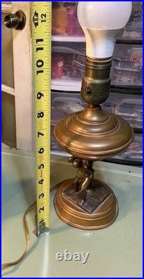 Antique Art Deco Figural Man Male Lamp