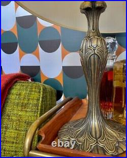 Antique Art Deco Fleur de Lis Bronze Lamp lightly polished with rich patina