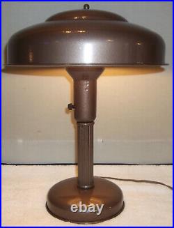 Antique Art Deco Flying Saucer Table Lamp BEAUTIFULLY RESTORED! No. 1