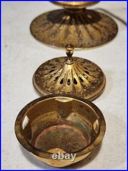 Antique Art Deco Glass Devilbiss Perfume Lamp Nymph Owl Branch WORKS! Read