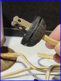 Antique Art Deco Glass Devilbiss Perfume Lamp Nymph Owl Branch WORKS! Read