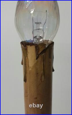 Antique Art Deco Green Jadeite Cast Iron Two Arm Candelabra Table Accent Lamp